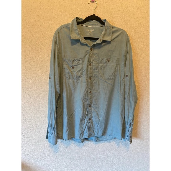 Light Blue Horny Toad Button-Up Shirt - Picture 1 of 9